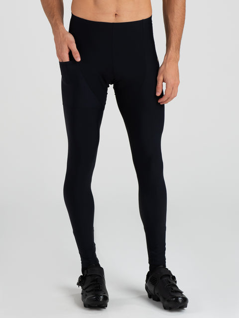Savancini Men’s Black Cycling Tights (2030)