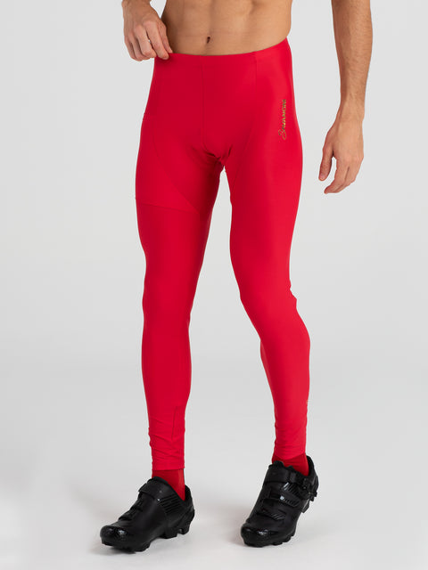 Savancini Men’s Red Cycling Tights (2030)