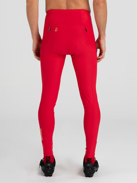Savancini Men’s Red Cycling Tights (2030)