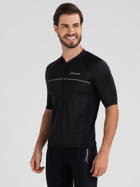 Savancini Black Men’s Cycling Jersey (160)