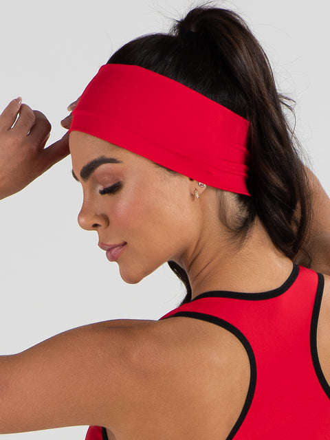 Savancini Red Cycling Headband (2240)